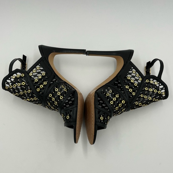 Vince Camuto 4” Black and Gold Leather Heels NWOT, excellent condition - Picture 14 of 17